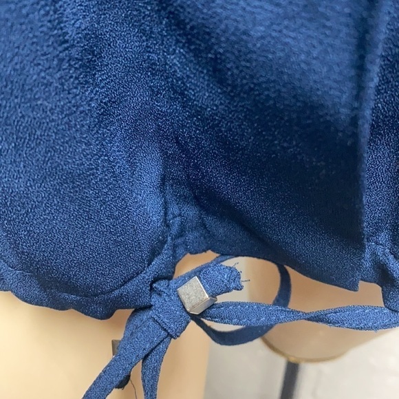 Laura Scott zipper navy blue top small - Picture 4 of 8